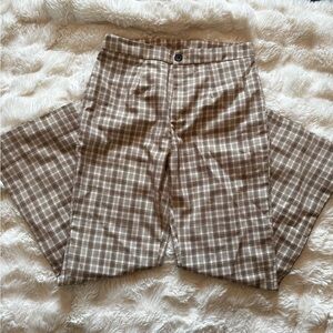 SHEIN Brown Chinos Relaxed Fit Elastic Waist